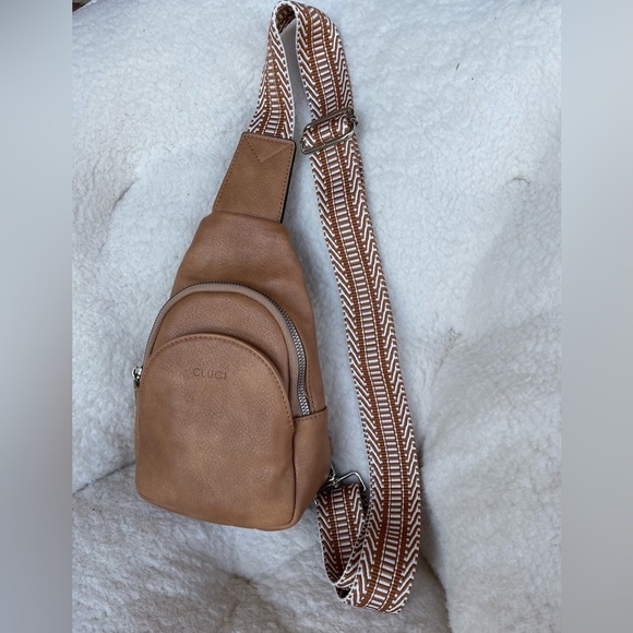 CLUCI Faux Leather Small Sling Bag Fashion Waist Packs with Guitar Strap Women’s - Picture 3 of 14